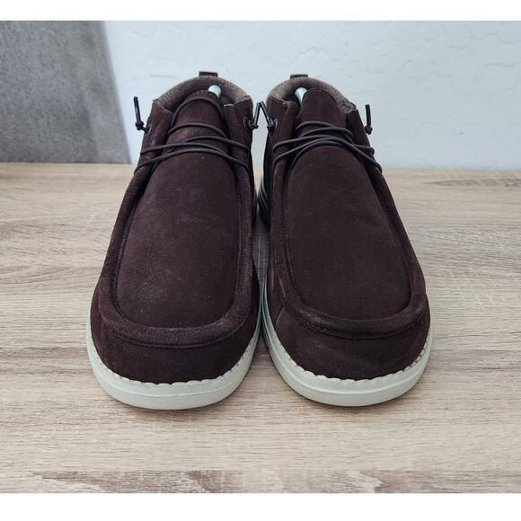 Bruno Marc Men's Size 10 Slip On Low Chukka Boots Casual Loafers Brown Suede - Picture 5 of 10